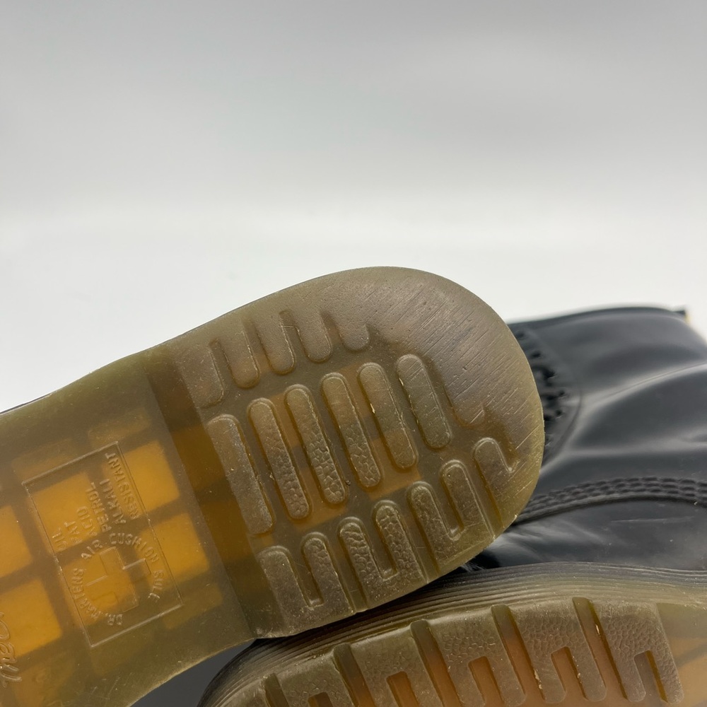 Dr. Martens Black Leather Boots with Yellow Stitching - Picture 8 of 8